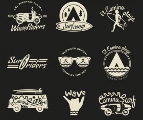 Serf logos vector material