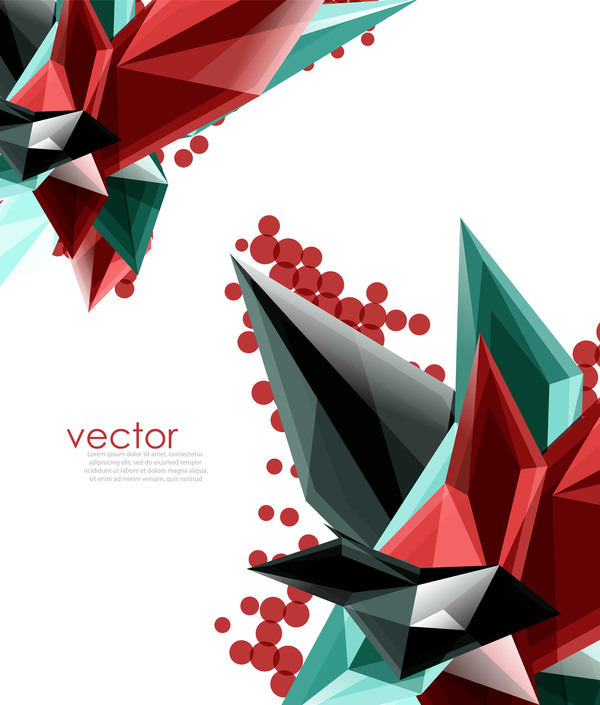 Sharp polygon abstract background vectors 01