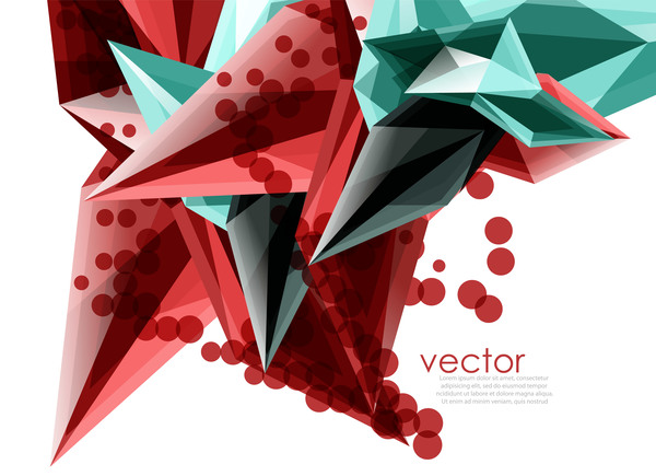 Sharp polygon abstract background vectors 02