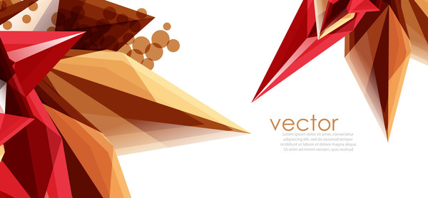 Sharp polygon abstract background vectors 03
