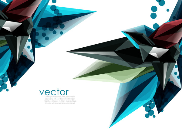 Sharp polygon abstract background vectors 04