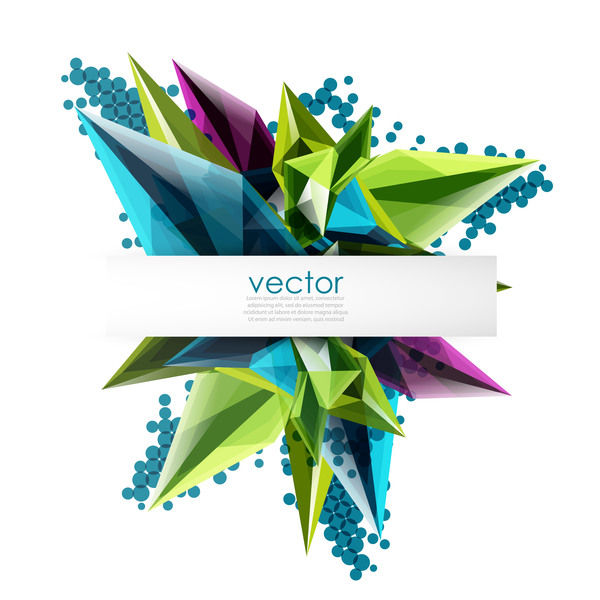 Sharp polygon abstract background vectors 05