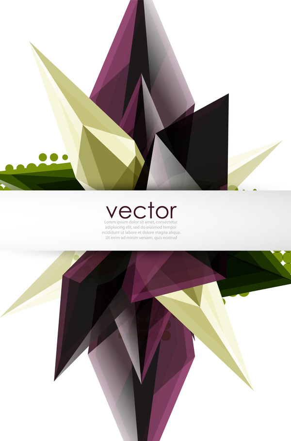 Sharp polygon abstract background vectors 08