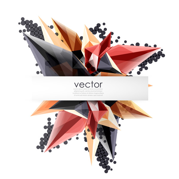 Sharp polygon abstract background vectors 09