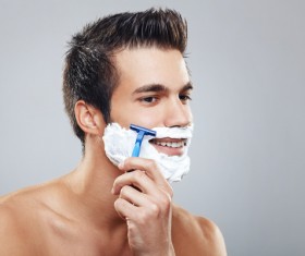 Shave man Stock Photo