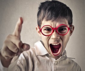 Shouting little boy Stock Photo 01