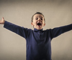 Shouting little boy Stock Photo 02