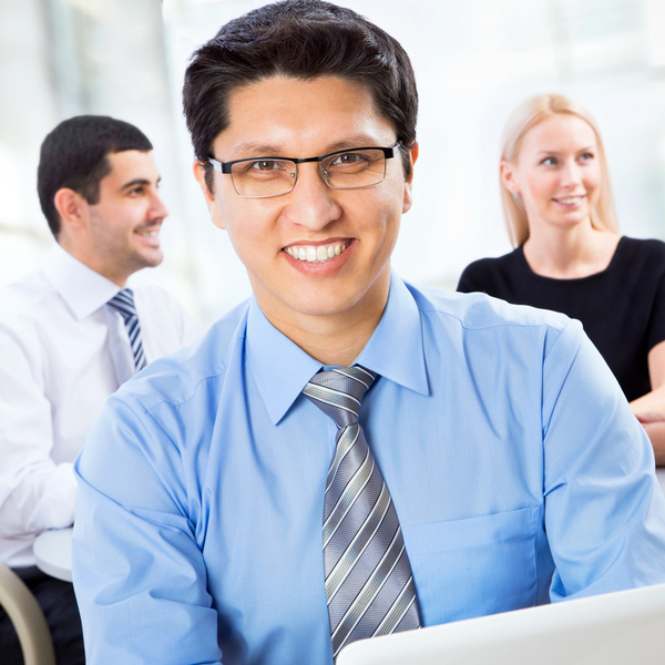 Smiling male business person Stock Photo