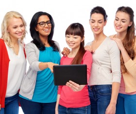 Smiling women of different nationalities Stock Photo 01