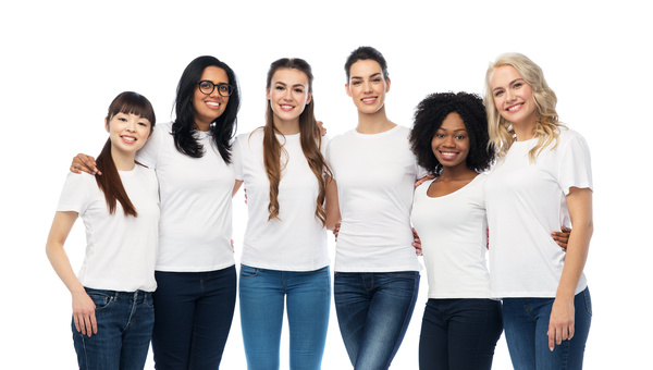 Smiling women of different nationalities Stock Photo 05