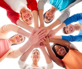 Smiling women of different nationalities Stock Photo 06