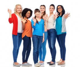 Smiling women of different nationalities Stock Photo 11