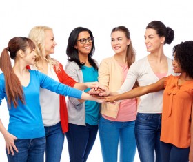 Smiling women of different nationalities Stock Photo 12