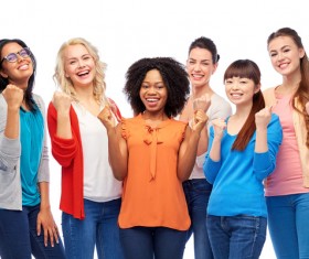 Smiling women of different nationalities Stock Photo 14