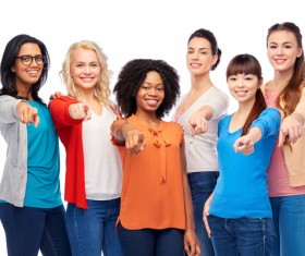 Smiling women of different nationalities Stock Photo 15
