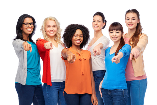 Smiling women of different nationalities Stock Photo 15