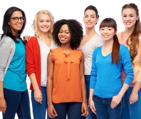 Smiling women of different nationalities Stock Photo 17
