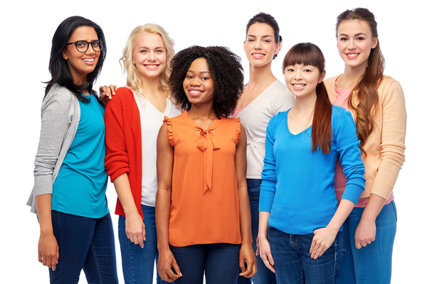 Smiling women of different nationalities Stock Photo 17