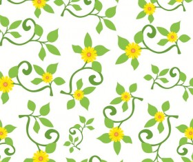 Spring flower seamless pattern vector material 01