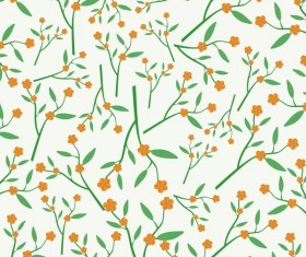 Spring flower seamless pattern vector material 02