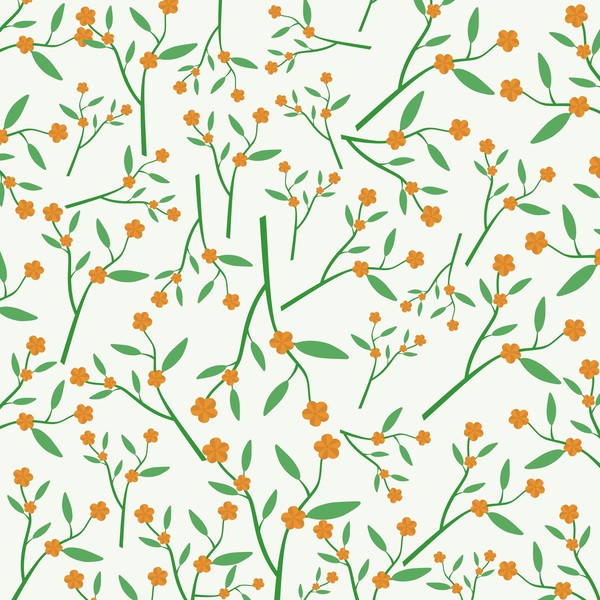 Spring flower seamless pattern vector material 02