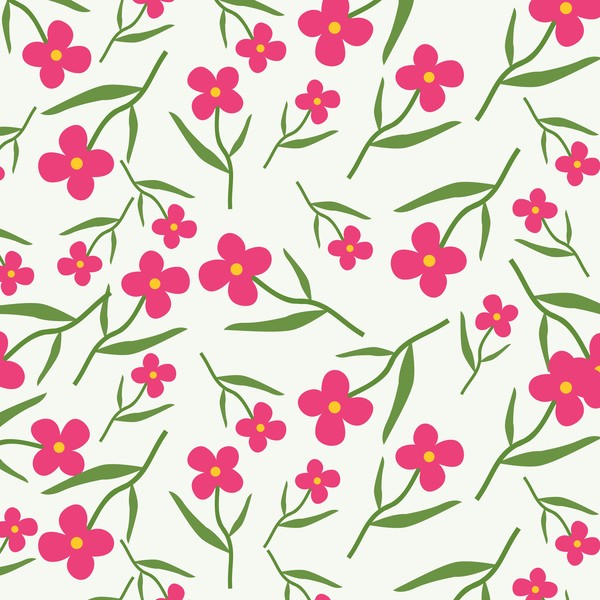 Spring flower seamless pattern vector material 03