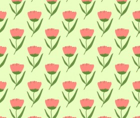 Spring flower seamless pattern vector material 05
