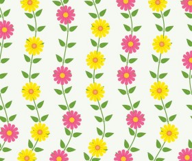 Spring flower seamless pattern vector material 07