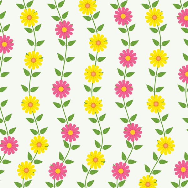 Spring flower seamless pattern vector material 07