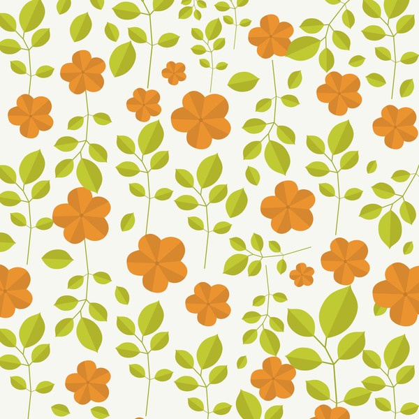 Spring flower seamless pattern vector material 08