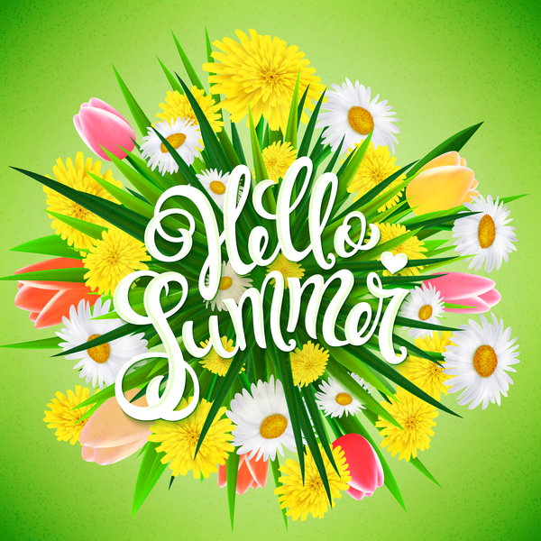 Summer flower illustration vector