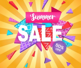 Summer sale background modern design vector