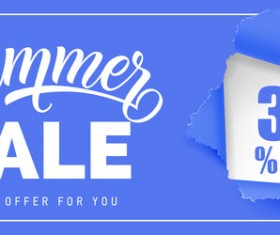 Summer sale banner vector