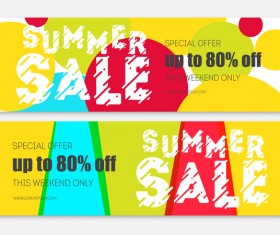 Summer sale special offer vectors 01