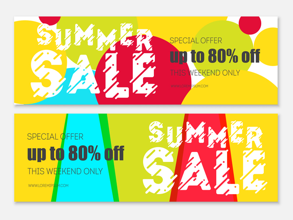 Summer sale special offer vectors 01