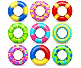 Summer swimming ring vector illustration 02