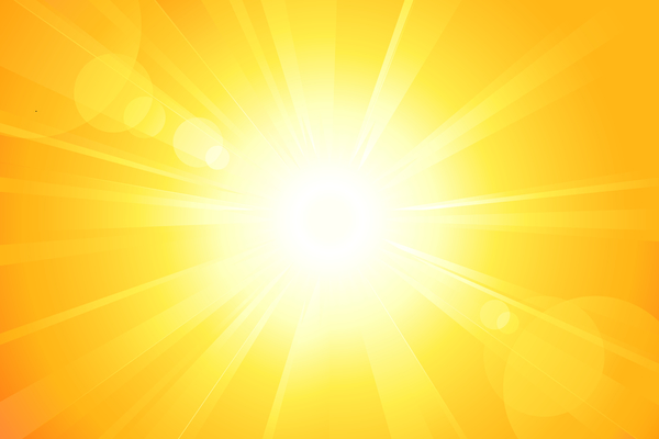 Sun light with ornage background vector 02