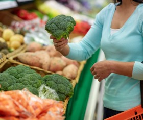 Supermarket woman buying food Stock Photo 13