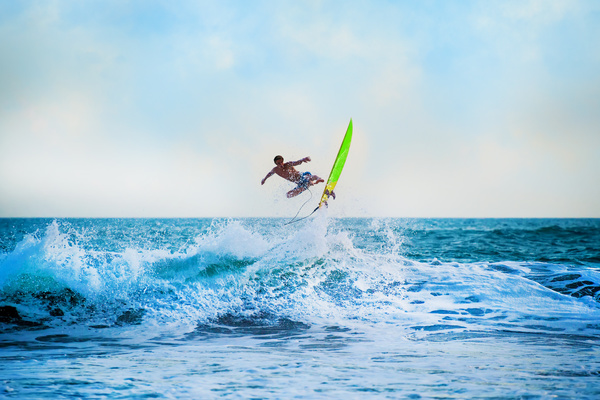 Surfing wave man Stock Photo 03