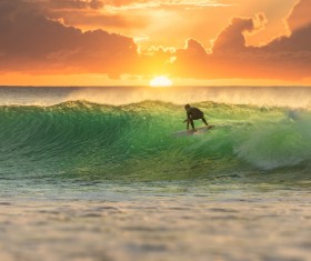 Surfing wave man Stock Photo 05