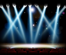 Theater stage background vector
