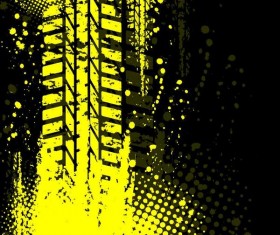 Tire tracks with black background vector