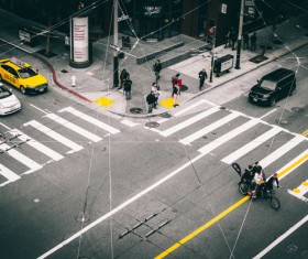 Urban traffic intersection Stock Photo