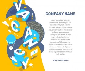 Vacancy business words illustration vector