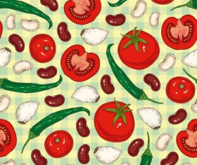 Various vegetables seamless pattern vector 07