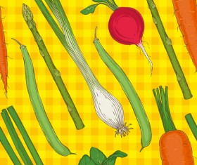 Various vegetables seamless pattern vector 08