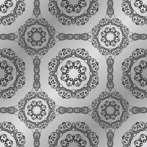 Vintage seamless pattern damask wallpaper vector