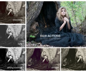 Vintage with light Photoshop Actions