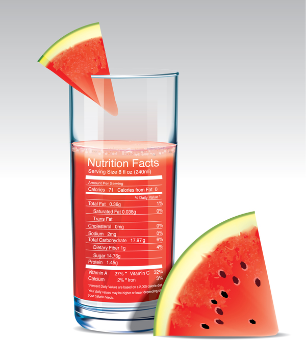 Watermelon juice vector