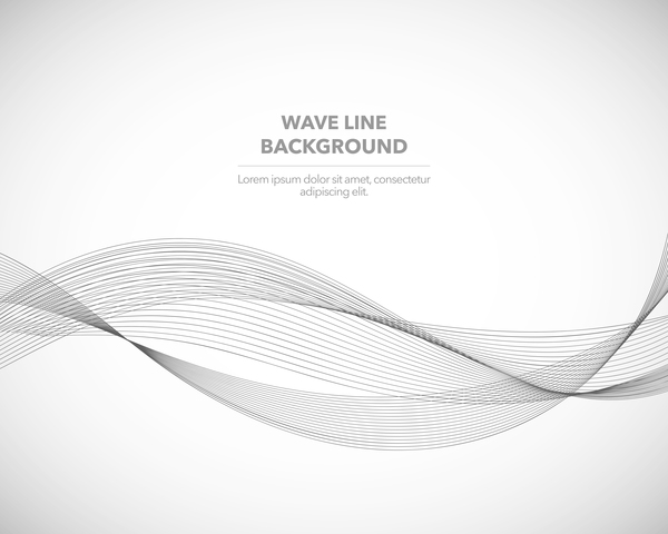 Wave line background design elements vector 01